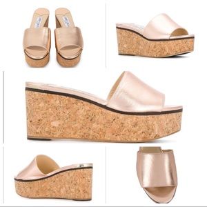 LIKE NEW Jimmy Choo DeeDee 80 Mule Wedge